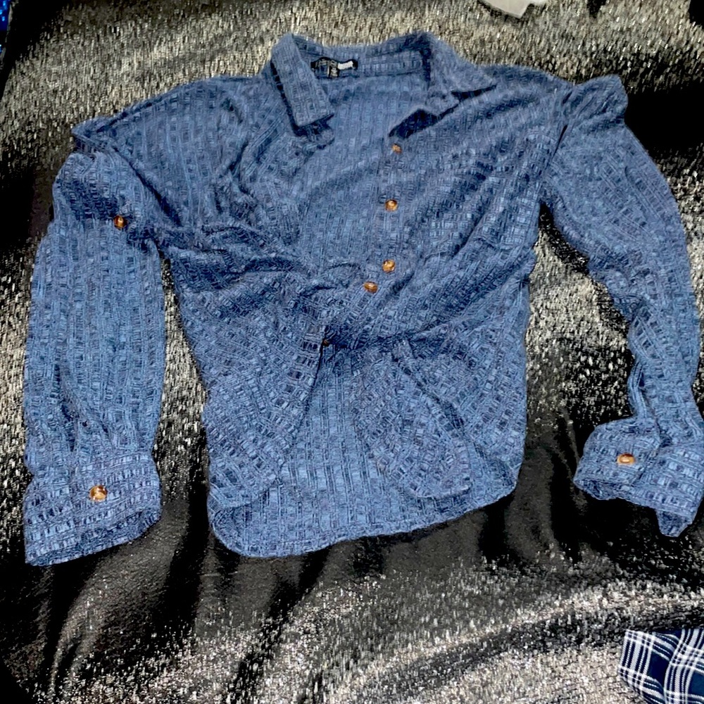 Fashion nova blue top xs